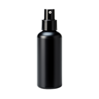 black bottle cosmetic isolated on transparent background png