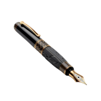 Black fountain pen isolated on transparent background png