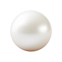 Big white pearl isolated on transparent background png