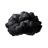 black cloud isolated on transparent background png