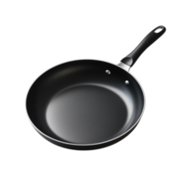 black frying pan isolated on transparent background png
