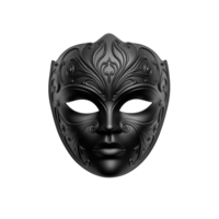 black mask isolated on transparent background png