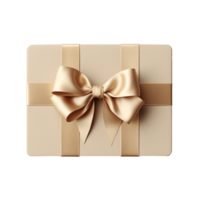 beige cadeau carte isolé sur transparent Contexte png