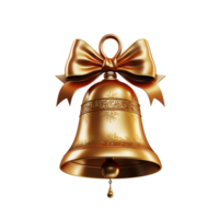 bell with ribbon isolated on transparent background png