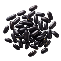 Black beans isolated on transparent background png