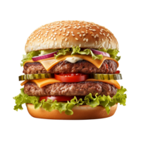 grande hamburguesa aislado en transparente antecedentes png