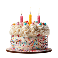 Birthday cake isolated on transparent background png