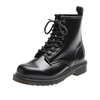 Preto bota isolado em transparente fundo png