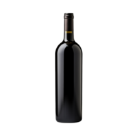 black wine bottle isolated on transparent background png