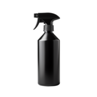 Black plastic spray bottle isolated on transparent background png