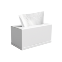 Blank white tissue box isolated on transparent background png