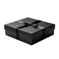 black package isolated on transparent background png