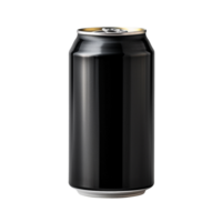 black soda can isolated on transparent background png