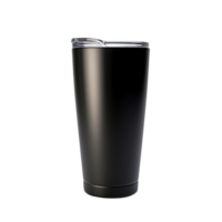 negro inoxidable acero vaso aislado en transparente antecedentes png