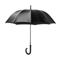 Black rain umbrella isolated on transparent background png