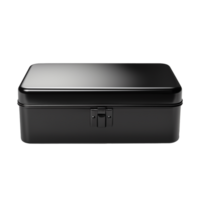 black plastic box isolated on transparent background png