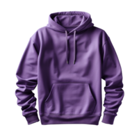 Blank purple hoodie isolated on transparent background png