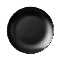 Black plate isolated on transparent background png