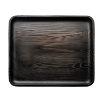 Black Wooden Tray isolated on transparent background png