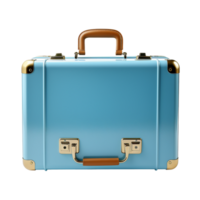 blue suitcase isolated on transparent background png