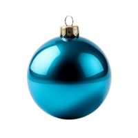 blue Christmas bauble isolated on transparent background png