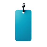 Blue blank price label tag isolated on transparent background png