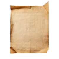 Blank old paper isolated on transparent background png