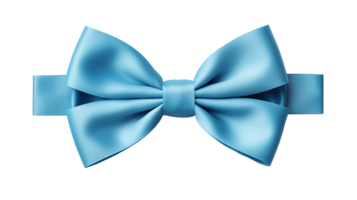 Blue ribbon bow isolated on transparent background png