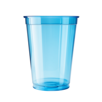 Blue plastic cup isolated on transparent background png