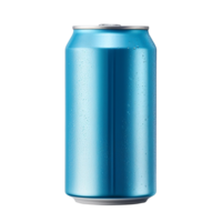 bleu un soda pouvez isolé sur transparent Contexte png