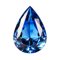 Blue gem isolated on transparent background png