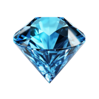 Blue diamond isolated on transparent background png