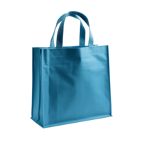 blue canvas shopping bag isolated on transparent background png