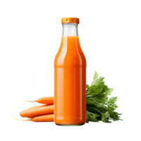 Bottle with carrot juice isolated on transparent background png