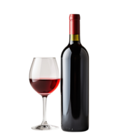 bottle of red wine isolated on transparent background png