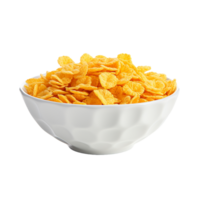 Bowl with cornflakes isolated on transparent background png