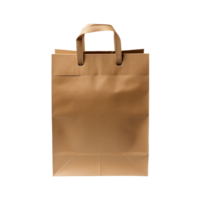 Brown craft paper bag isolated on transparent background png