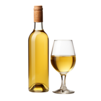 bottle of white wine isolated on transparent background png