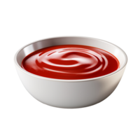 Bowl with ketchup isolated on transparent background png