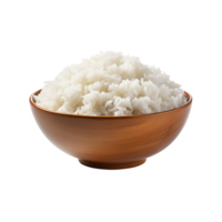 cuenco de cocido arroz aislado en transparente antecedentes png