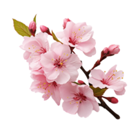 branch of a pink flower isolated on transparent background png