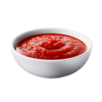 Bowl of hot chili sauce isolated on transparent background png