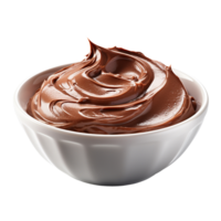 Bowl of chocolate paste isolated on transparent background png