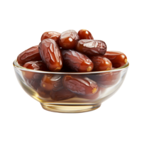 bowl of dates isolated on transparent background png