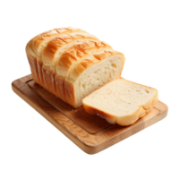 Bread on a cutting board isolated on transparent background png