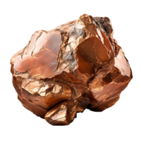 Bronze nugget isolated on transparent background png