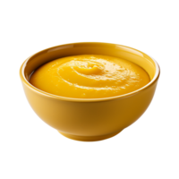 Bowl with mustard isolated on transparent background png