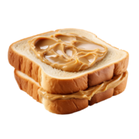 Bread with peanut butter isolated on transparent background png