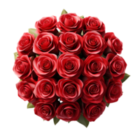 bouquet of red roses isolated on transparent background png