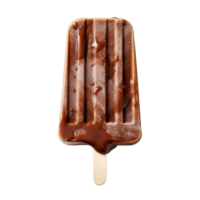 Brown chocolate ice cream popsicle isolated on transparent background png
